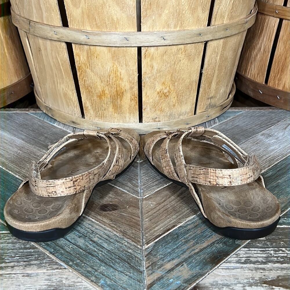 Vionic Amber Gold Cork Adjustable Strap Orthotic … - image 8